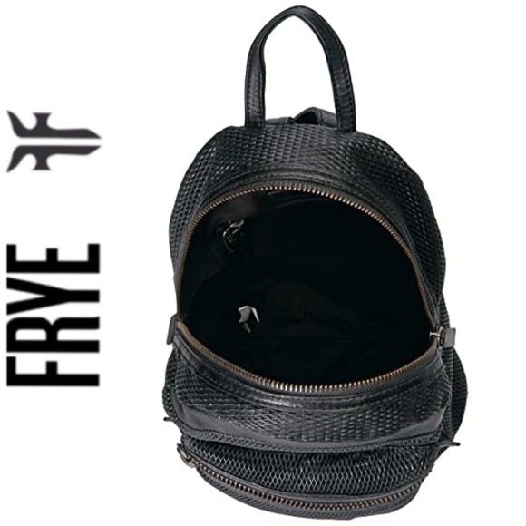 NWT FRYE genuine leather backpack black - Picture 6 of 9